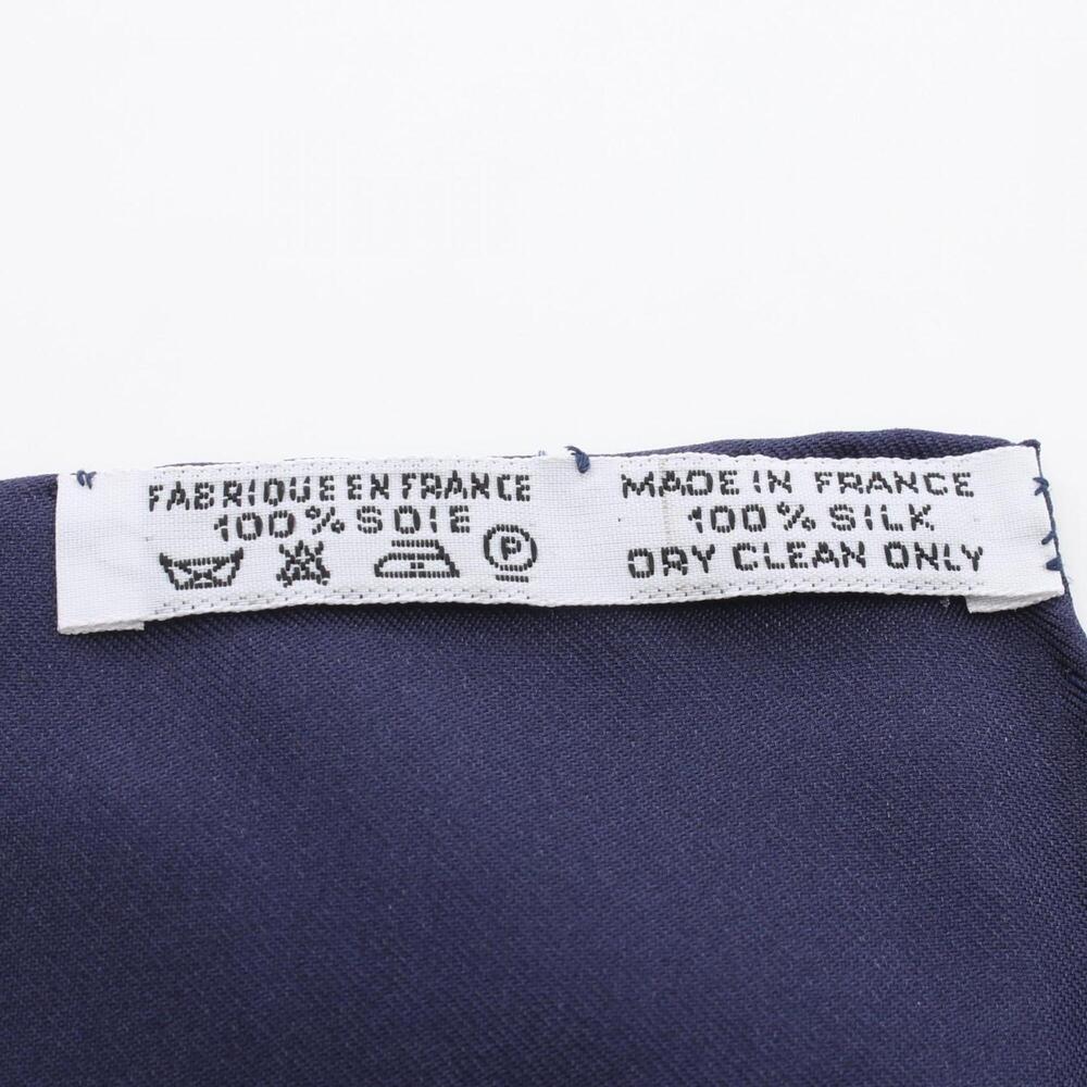 HERMES Blue Silk Scarf - Picture 3 of 4